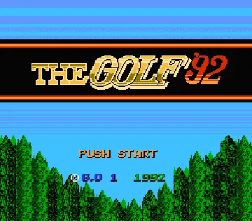 Golf '92, The (Japan) screen shot title